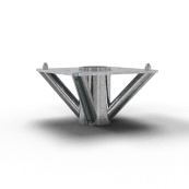 Individual parts End piece | with spindle KN400 | Base plate with stiffening tubes for KN 400